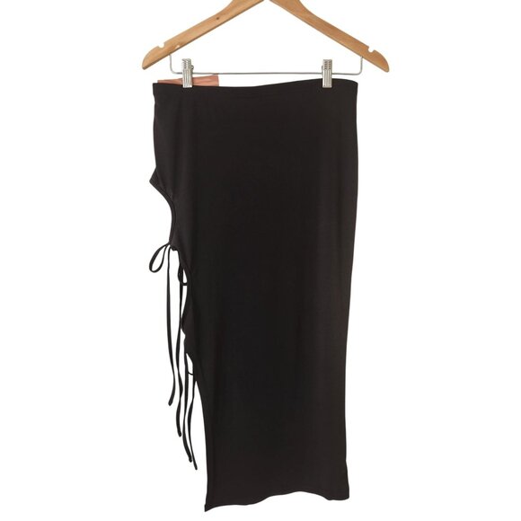 NEW Black Shein SXY Cutout Midi Thigh Party Sexy Siren Party Stretchy Summer - Picture 2 of 8